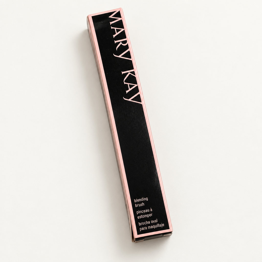 AI angled studio image of closed Mary Kay Blending Brush retail box