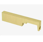 Gold cabinet handle on a white background