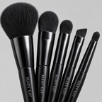 Close-up detail of Mary Kay Essential Brush Collection soft synthetic bristles and handles