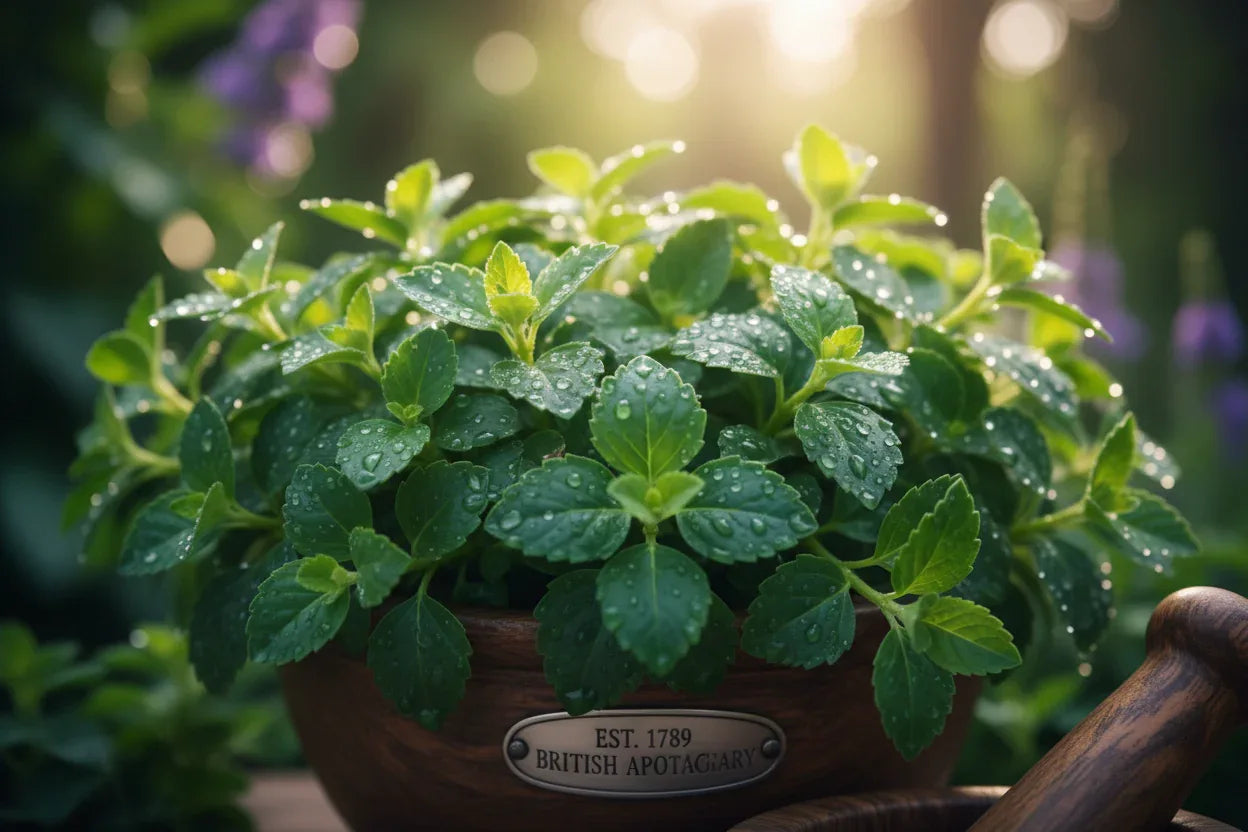 Bacopa monnieri herb leaves macro botanical photography