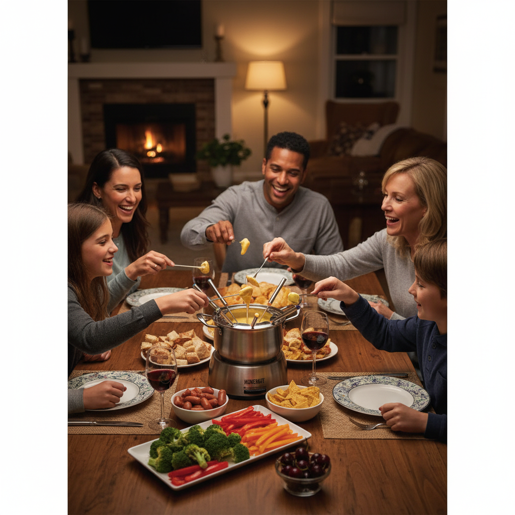 Home gathering dinner party with Homecraft electric fondue set – More4less Outlet
