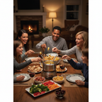 Home gathering dinner party with Homecraft electric fondue set – More4less Outlet