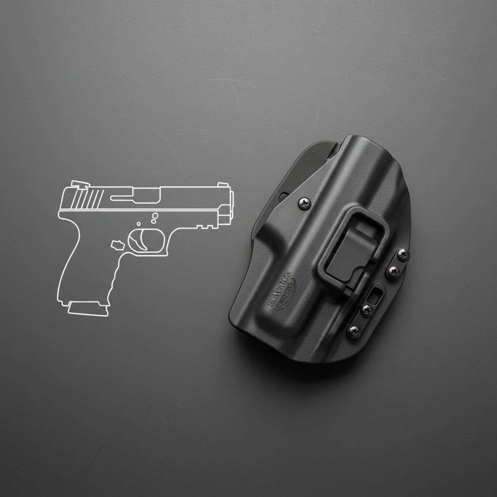 Blackhawk SERPA Sportster black polymer holster with paddle platform on dark gray surface product flatlay – More4less Outlet