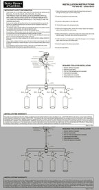 Installation instructions for a ceiling light fixture with diagrams and text.
