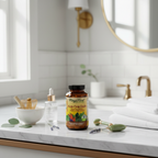 Children's supplement bottle on high-end home vanity in soft natural light – More4less Outlet