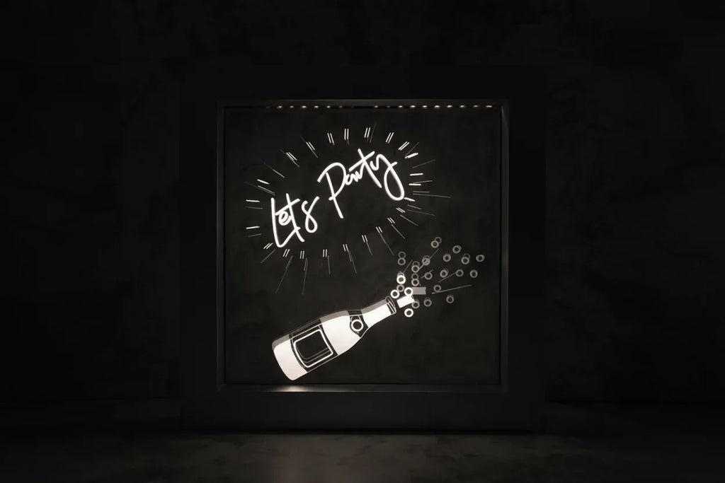 Simplee Adesso Let's Party LED light box close-up hero glow shot