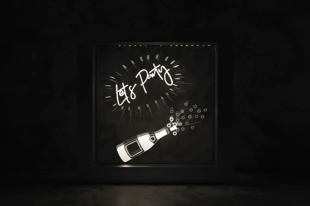 Simplee Adesso Let's Party LED light box close-up hero glow shot