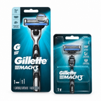 Two Gillette Mach3 razor retail packages on a white background