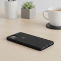 Google Pixel 4 inside OtterBox Symmetry Series slim black case showing sleek thin profile