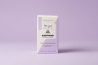 Winged Wellness Sleepyhead retail box on soft lavender studio background
