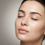 Close-up of visibly clean, clear, pore-refined skin after a charcoal mask treatment