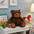 GUND Philbin Chocolate Brown Teddy Bear on child bedroom shelf with classic toys storybooks and cozy warm decor - More4less Outlet