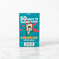 50 Ways to Shrink Your Screentime card game box on marble counter - studio shot