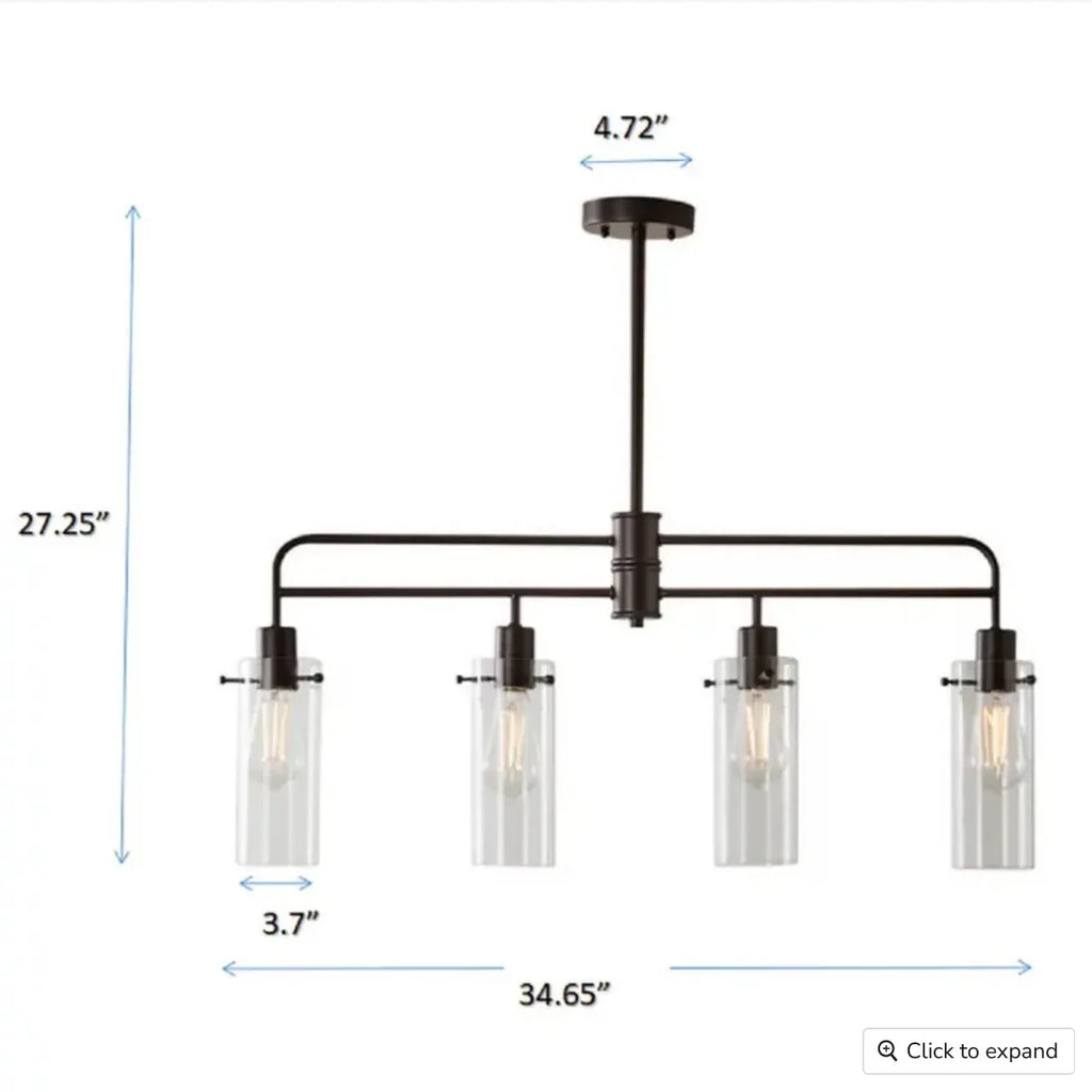 Better Homes & Gardens 4-Light Island Pendant Light - Farmhouse Bronze