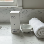 skinbetter science Detoxifying Scrub Mask white box on a marble bathroom countertop with white towel and ceramic bowl