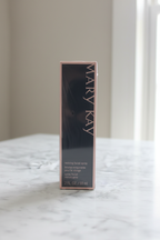 Mary Kay Reviving Facial Spray black and pink box on immaculate white quartz vanity