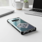 Samsung Galaxy S10+ inside LifeProof NEXT clear protective case showing slim rugged fit