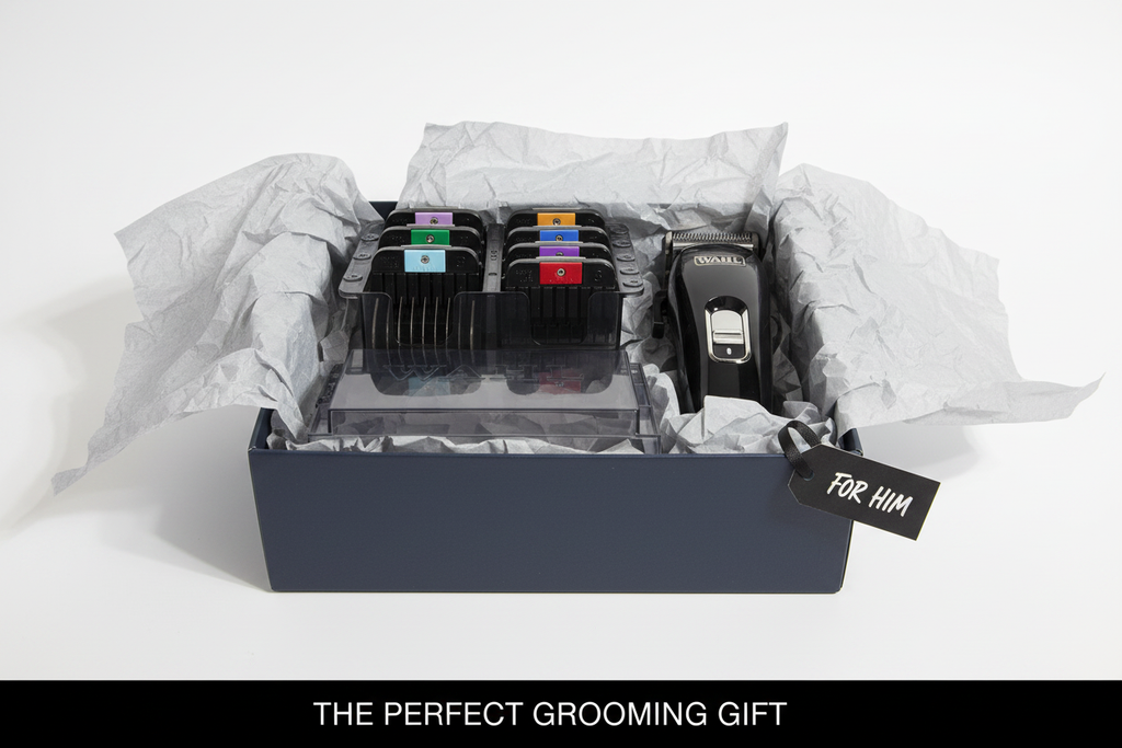 Wahl 8-piece color-coded clipper guide comb set as grooming gift in gift box with Wahl clipper – More4less Outlet