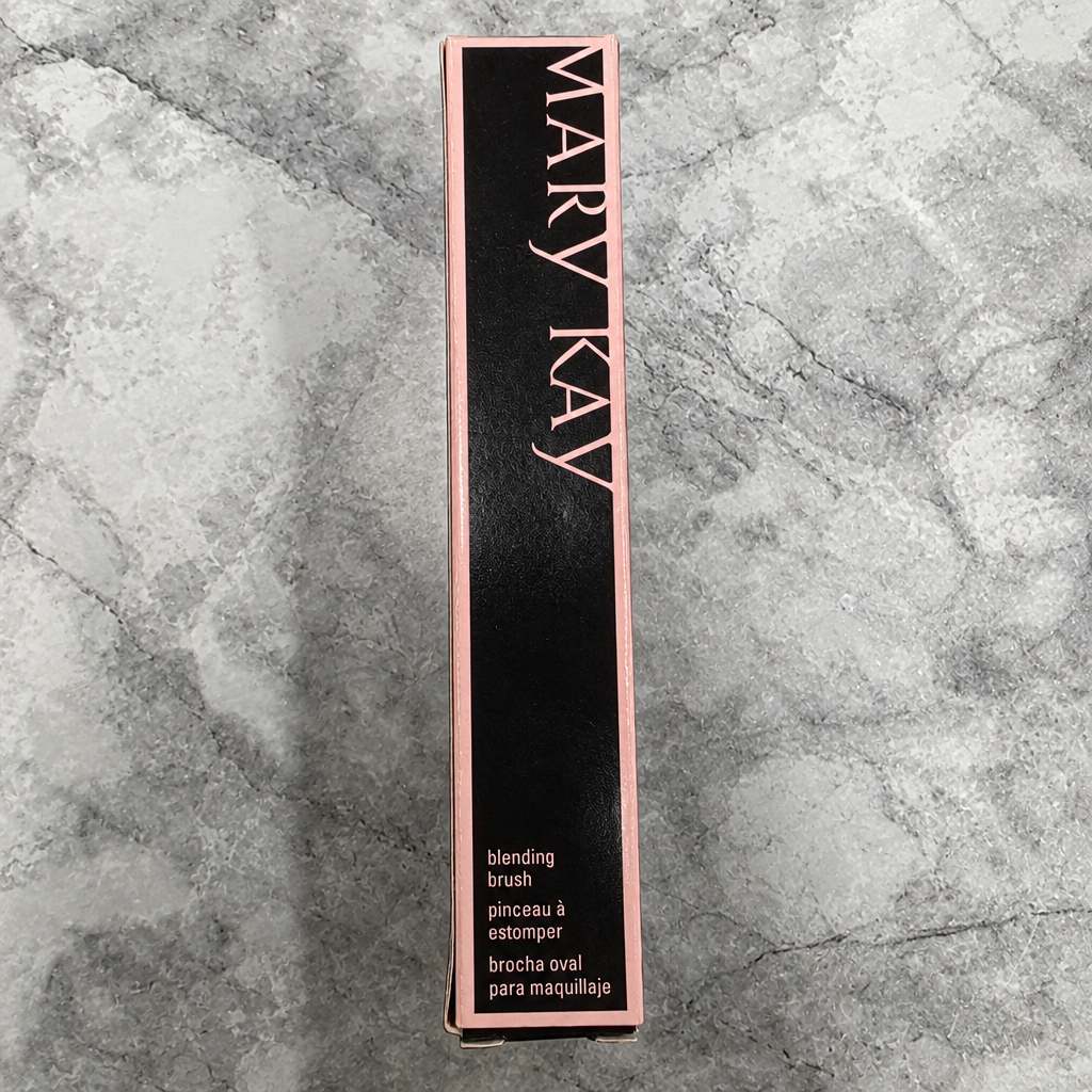 AI detail image of Mary Kay Blending Brush retail box on stone surface