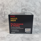 AI-generated contextual image of GNC Mega Men Performance & Vitality Vitapak Program 30-pack box on a neutral studio background