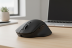 JLab Epic Mouse 2 ergonomic wireless mouse on modern home office desk with natural light
