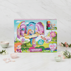 Vida the Vet Sweetwood Cozy Care Clinic playset by Spin Master on white marble with pink and green floral accent props, studio product photography – More4less Outlet