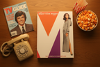 The Mary Tyler Moore Show Complete First Season DVD box set retro flat lay with rotary phone TV Guide and popcorn – More4less Outlet