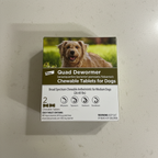 Elanco Quad Dewormer box for medium dogs 26–60 lb on a neutral countertop in soft daylight