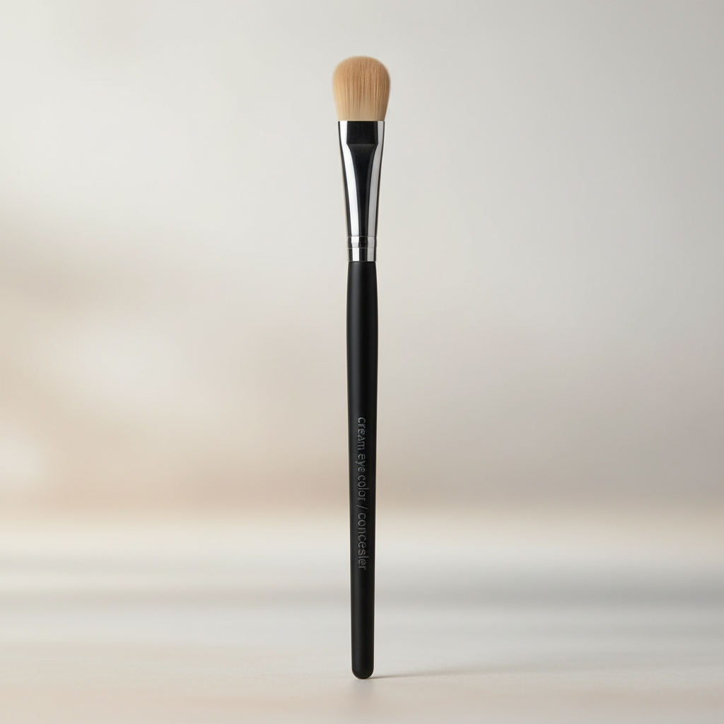 Mary Kay Cream Eye Color and Concealer Brush upright against a neutral background