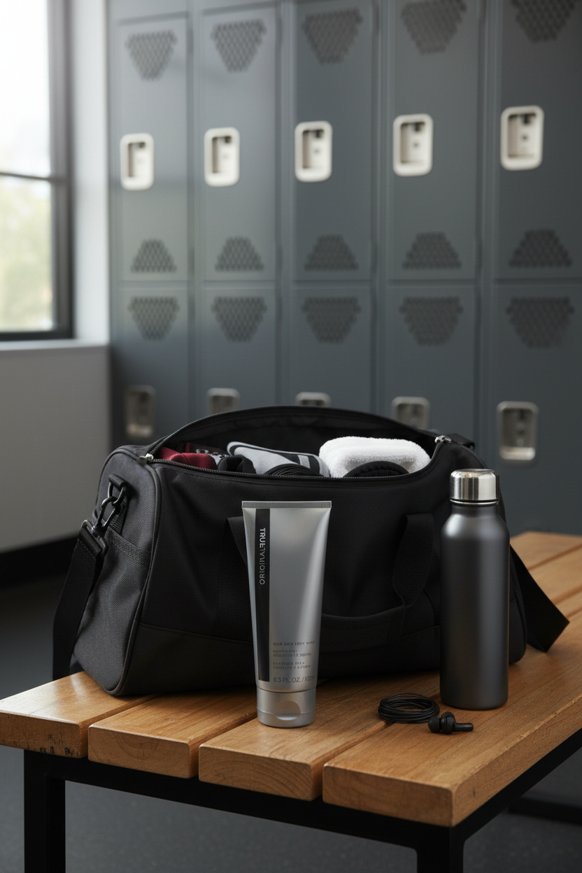 Mary Kay True Original Hair and Body Wash 6.5 fl oz in gym bag with water bottle and earbuds – More4less Outlet