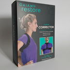 Close view of Gaiam Restore Posture Corrector retail box