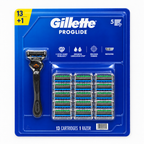 Gillette ProGlide razor value pack viewed from directly above on a white background
