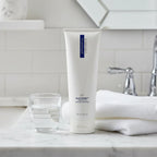 ZO Obagi Oilacleanse in elegant morning skincare routine setting on marble surface luxury bathroom