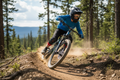 G-Form Youth Pro-X2 Knee Pads worn by young kid mountain biking on dirt trail