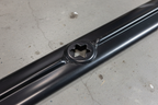 Close-up of MTD 30-inch black steel mulching blade star center hole detail — part number 942-04385 742-04385