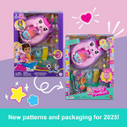 Polly Pocket Mom & Baby Hedgehog Purse Playset with 2 Micro Dolls