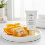 JAFRA Royal Revitalize SPF 50 Solar Fluid on vanity tray with orange slices and honeycomb – More4less Outlet