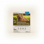 Elanco Quad Dewormer box for medium dogs 26–60 lb on a neutral studio surface