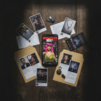 Who Killed Mia? murder mystery game evidence cards and clues flat lay on dark surface