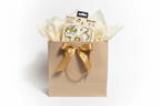 Bytech True Wireless Retro Earbuds beige as chic novelty gift in kraft gift bag with cream tissue paper and gold ribbon – More4less Outlet