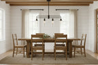 Better Homes and Gardens 4-light bronze island pendant over rustic farmhouse dining table