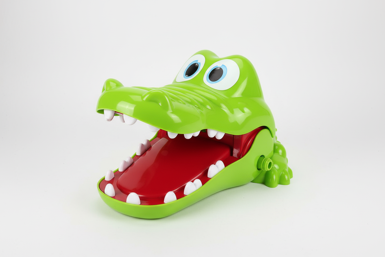 Crocodile Dentist Splash game unit clean white studio background product only