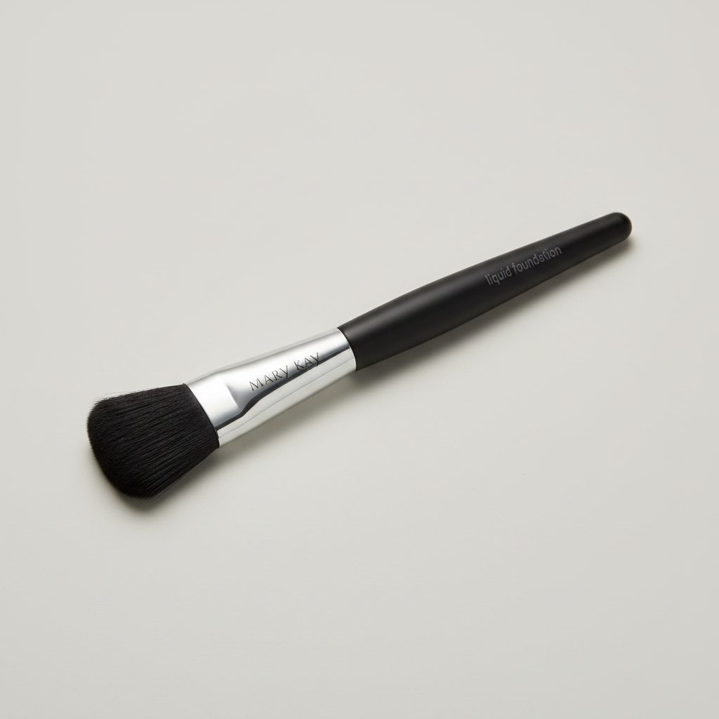 Mary Kay Classic Flat Paddle liquid foundation brush on a neutral surface
