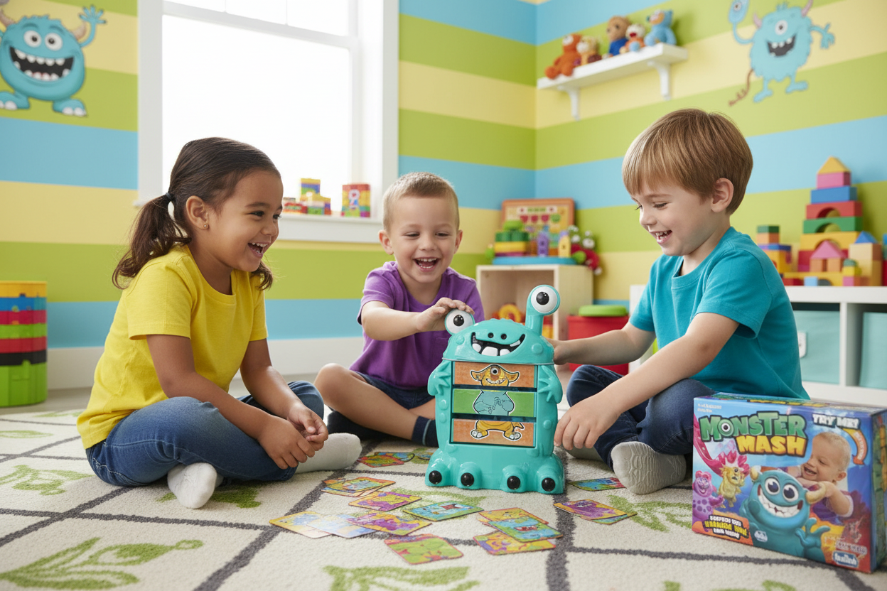 Goliath Monster Mash Kids Action Game - New & Factory Sealed - Fast-Paced Monster Matching Fun - More4less Outlet Verified