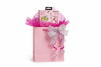 Bytech True Wireless Retro Earbuds pink as novelty gift in pink gift bag with sparkly tissue paper and bow – More4less Outlet