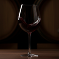 Deep red Malbec swirling in a large-bowl Karen MacNeil Oneida crystal wine glass