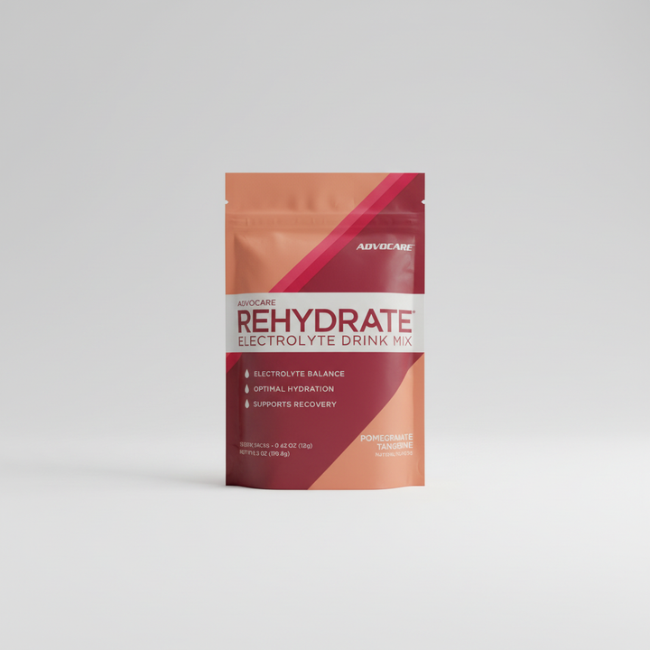 AdvoCare Rehydrate Electrolyte Drink Mix - Pomegranate Tangerine, 15 Stick Packs (Best By 06/2027)