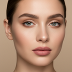 Professional airbrushed makeup finish flawless smooth skin after setting powder application — More4less Outlet