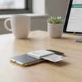 Square Reader plugged into iPhone Lightning port ready to swipe a credit card for mobile payment processing