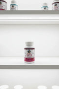 MaryRuth's Biotin Gummies bottle on bright minimalist wellness pantry shelf white lighting